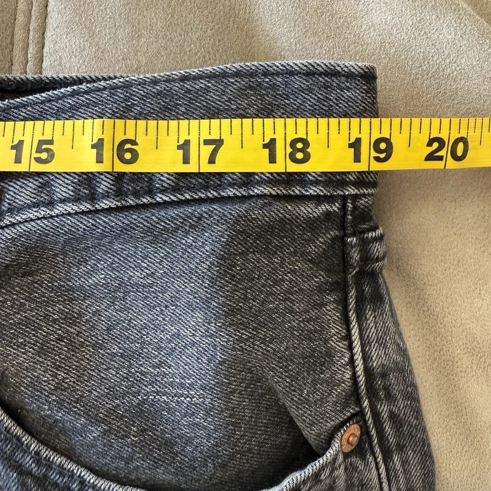 Levis 501 Relaxed Button Fly Denim Jeans Mens‎ 38x32 Fit 38x31 Black Red Tab